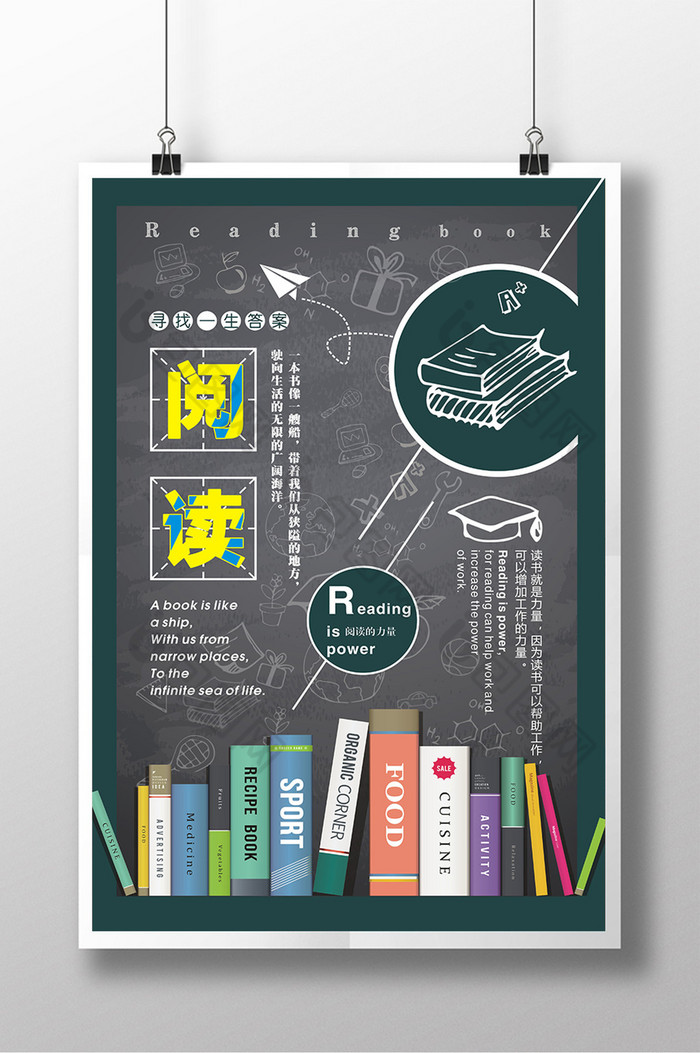 閱讀黑板創(chuàng)意海報設(shè)計與圖書設(shè)計的融合之道